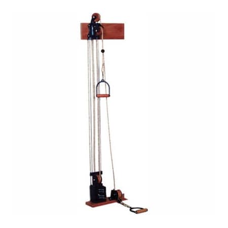 Fabrication Enterprises Double Handle Chest/Floor Weight Pulley System with Single Weight Stack, 5 x 2.2 lb. Weights 10-0668